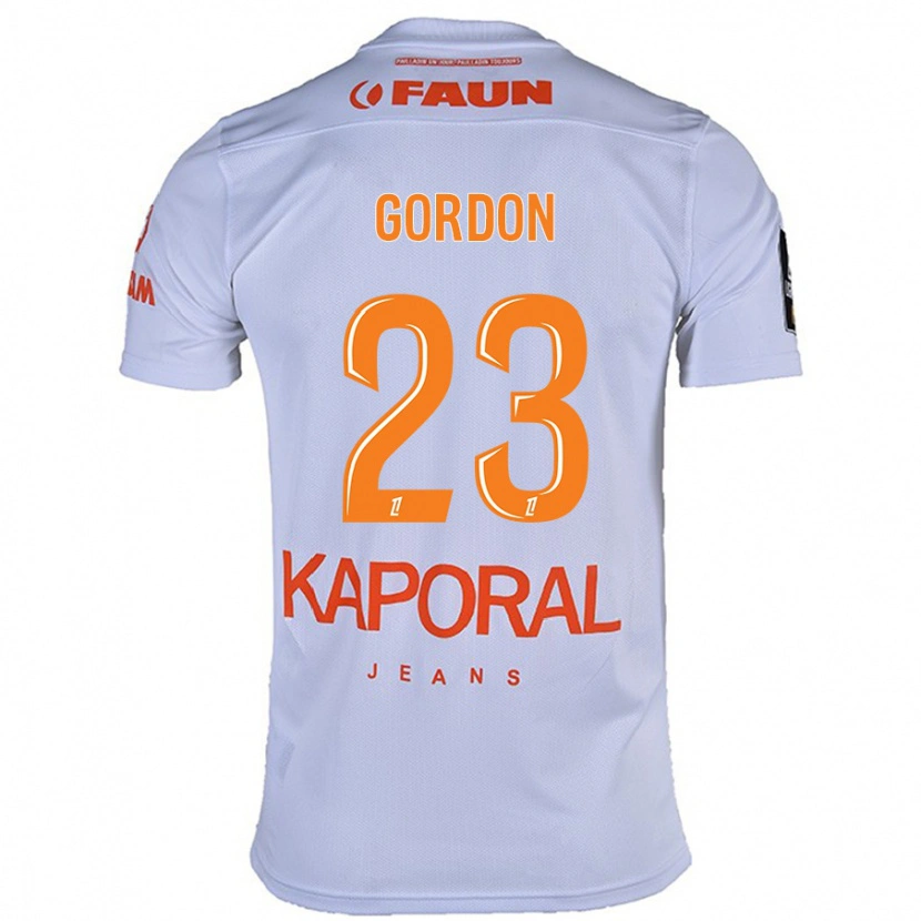 Danxen Donna Maglia Sh'nia Gordon #23 Bianco Kit Gara Away 2024/25 Maglietta