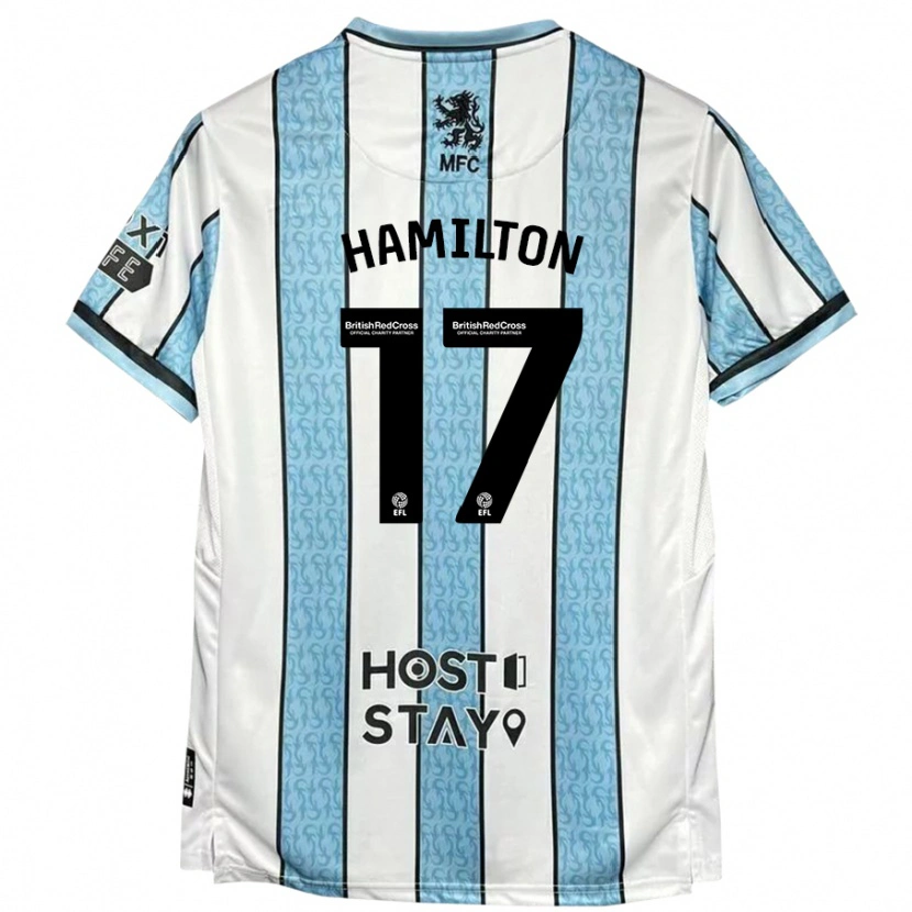 Danxen Donna Maglia Micah Hamilton #17 Bianco Blu Kit Gara Away 2024/25 Maglietta