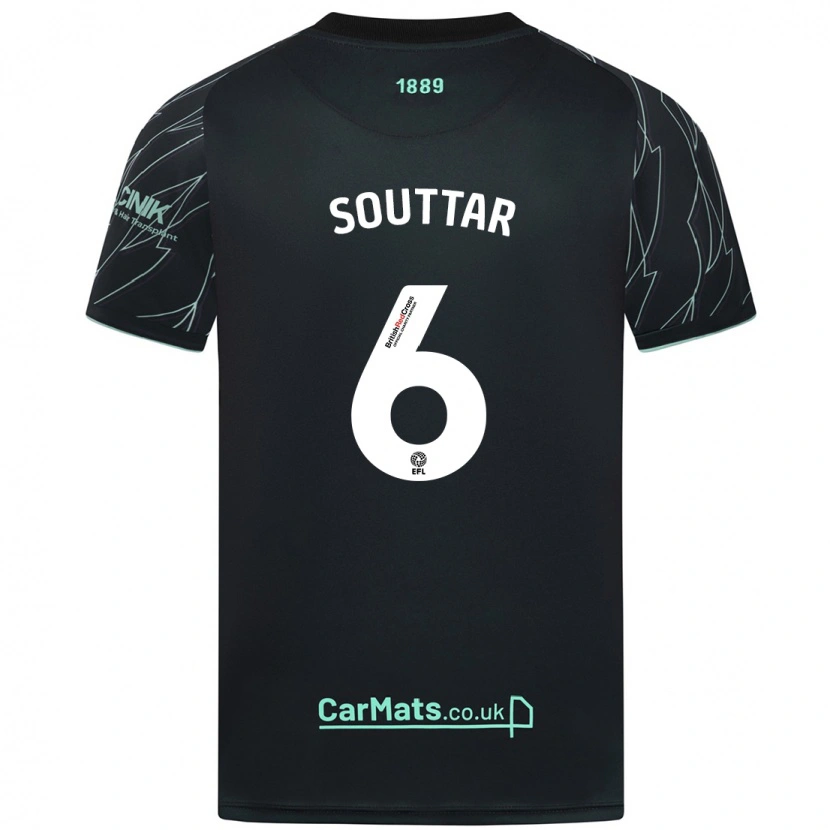 Danxen Donna Maglia Harry Souttar #6 Nero Verde Kit Gara Away 2024/25 Maglietta