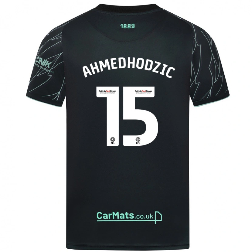 Danxen Donna Maglia Anel Ahmedhodzic #15 Nero Verde Kit Gara Away 2024/25 Maglietta