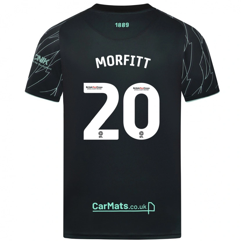 Danxen Donna Maglia Izzy Morfitt #20 Nero Verde Kit Gara Away 2024/25 Maglietta