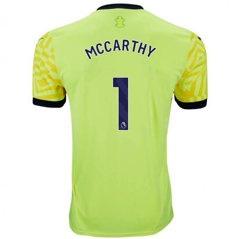 Danxen Donna Maglia Alex Mccarthy #1 Giallo Kit Gara Away 2024/25 Maglietta