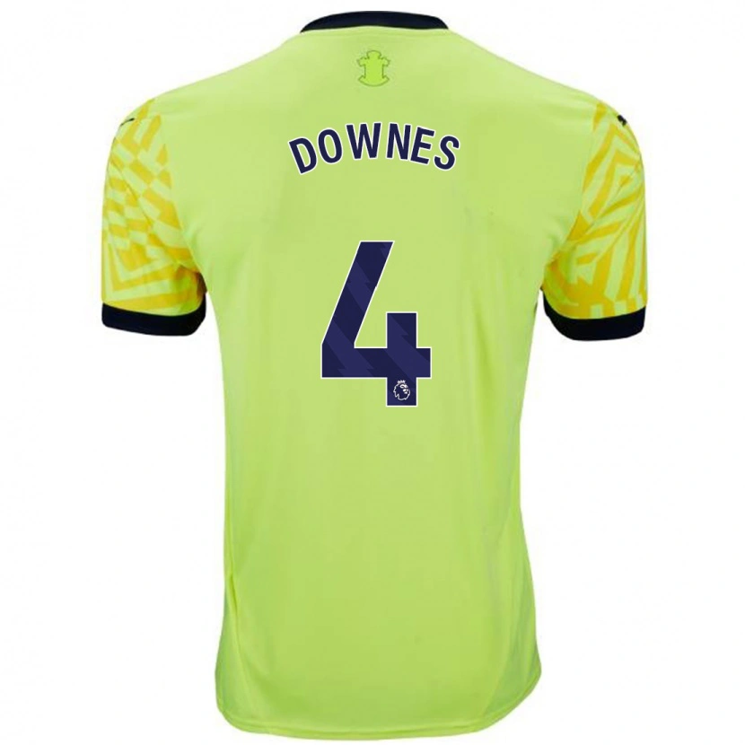 Danxen Donna Maglia Flynn Downes #4 Giallo Kit Gara Away 2024/25 Maglietta