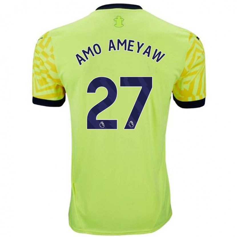 Danxen Donna Maglia Samuel Amo-Ameyaw #27 Giallo Kit Gara Away 2024/25 Maglietta