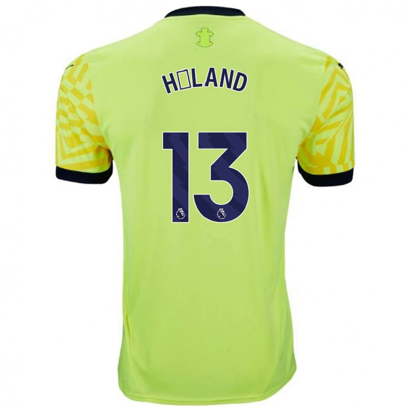 Danxen Donna Maglia Benedicte Håland #13 Giallo Kit Gara Away 2024/25 Maglietta
