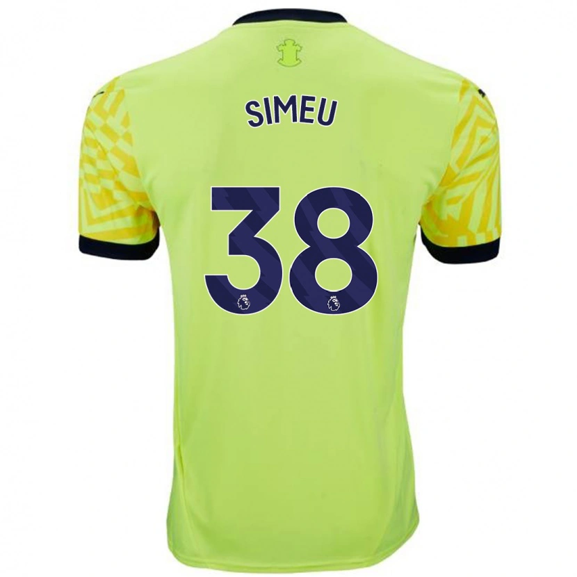 Danxen Donna Maglia Dynel Simeu #38 Giallo Kit Gara Away 2024/25 Maglietta