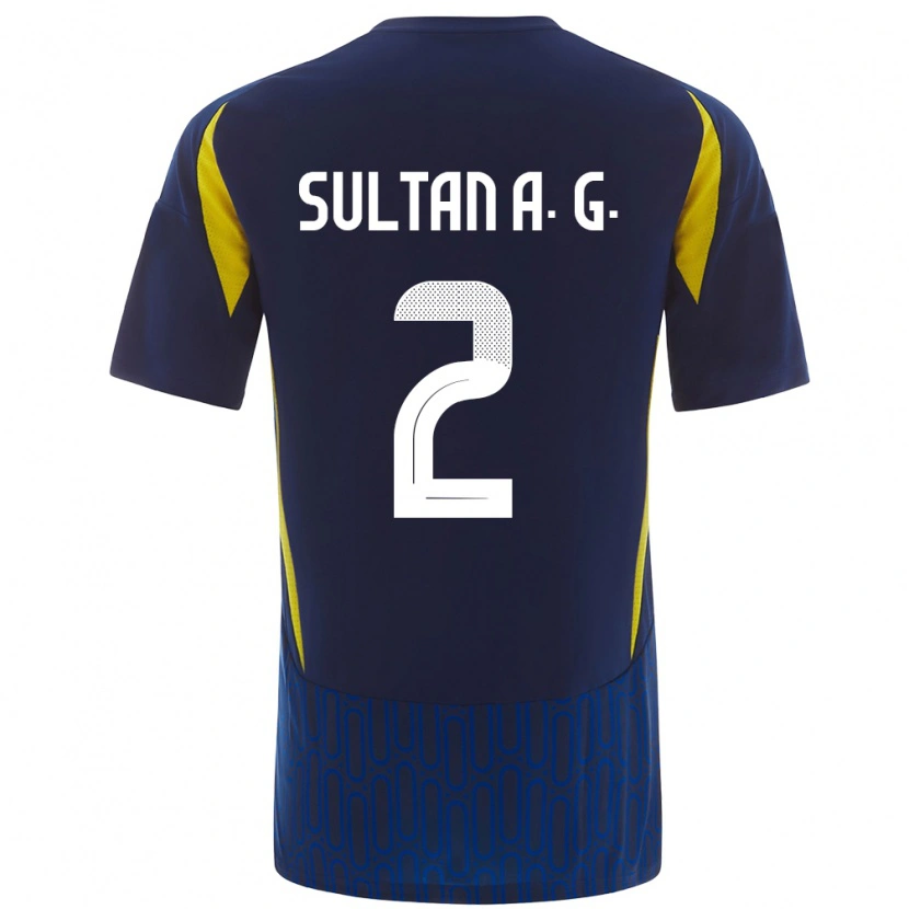 Danxen Donna Maglia Sultan Al-Ghannam #2 Blu Giallo Kit Gara Away 2024/25 Maglietta