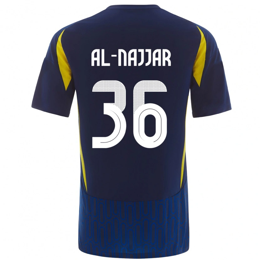 Danxen Donna Maglia Raghed Al-Najjar #36 Blu Giallo Kit Gara Away 2024/25 Maglietta