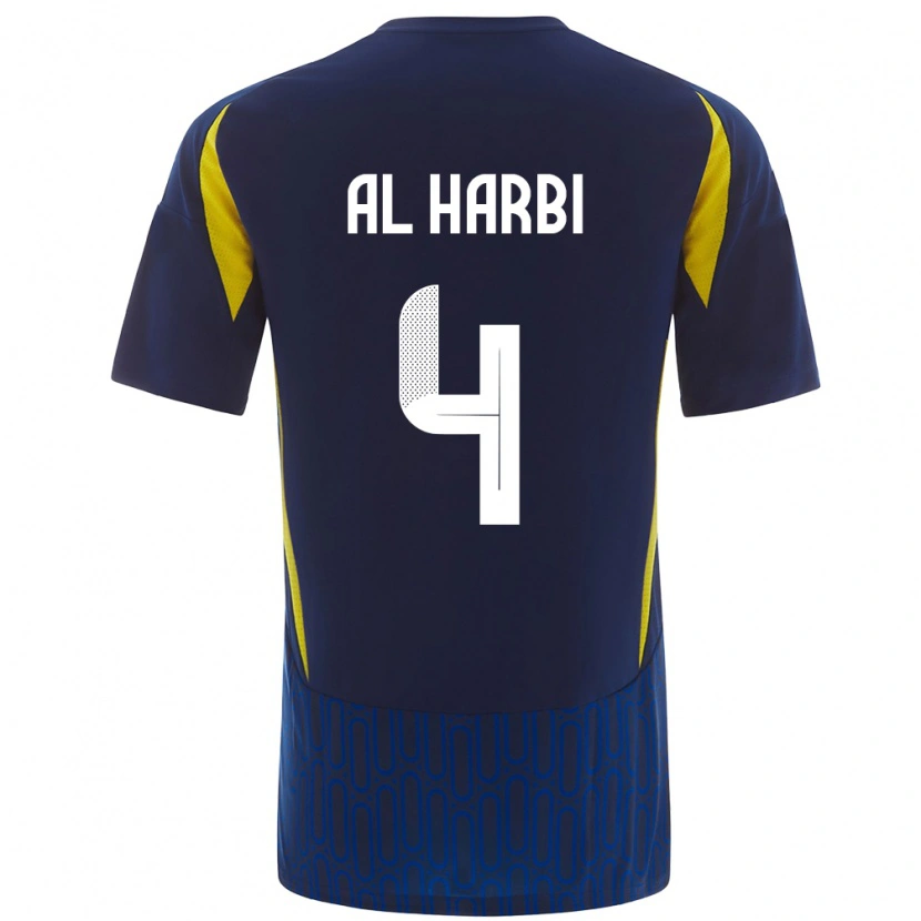 Danxen Donna Maglia Fay Al-Harbi #4 Blu Giallo Kit Gara Away 2024/25 Maglietta