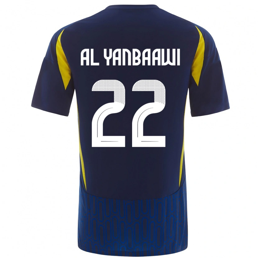 Danxen Donna Maglia Tahani Al-Yanbaawi #22 Blu Giallo Kit Gara Away 2024/25 Maglietta