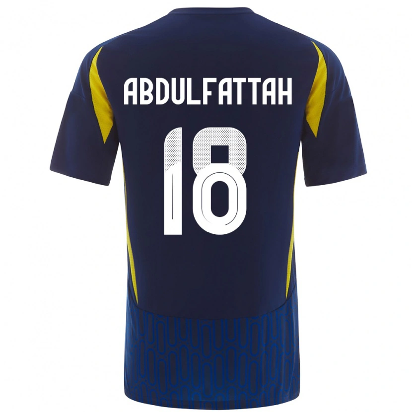 Danxen Donna Maglia Abdulfattah Adam #18 Blu Giallo Kit Gara Away 2024/25 Maglietta