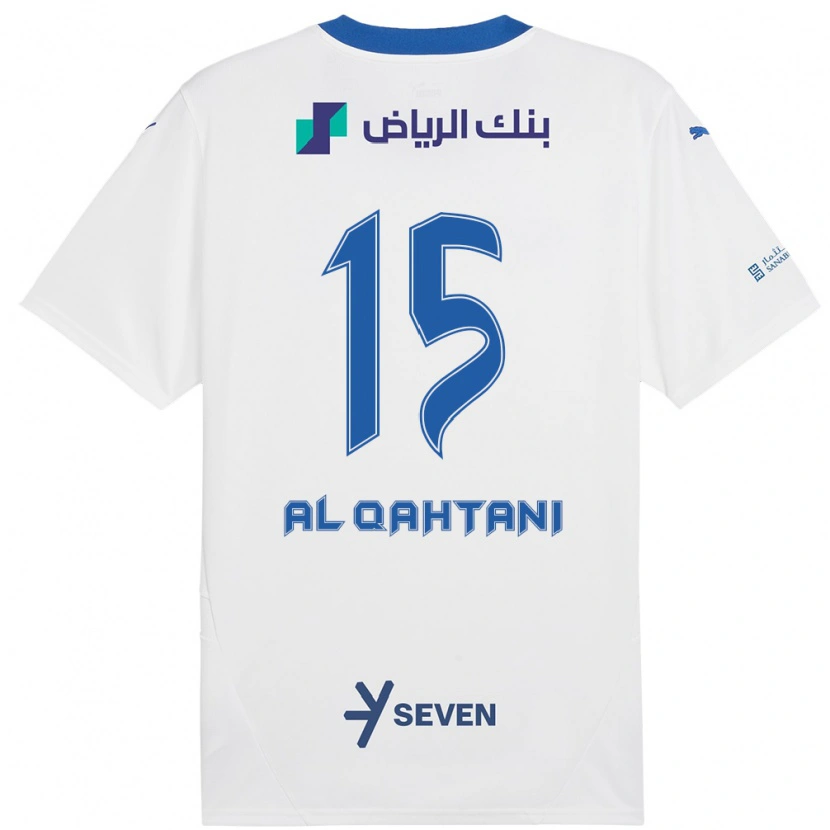 Danxen Donna Maglia Mohammed Al-Qahtani #15 Bianco Blu Kit Gara Away 2024/25 Maglietta