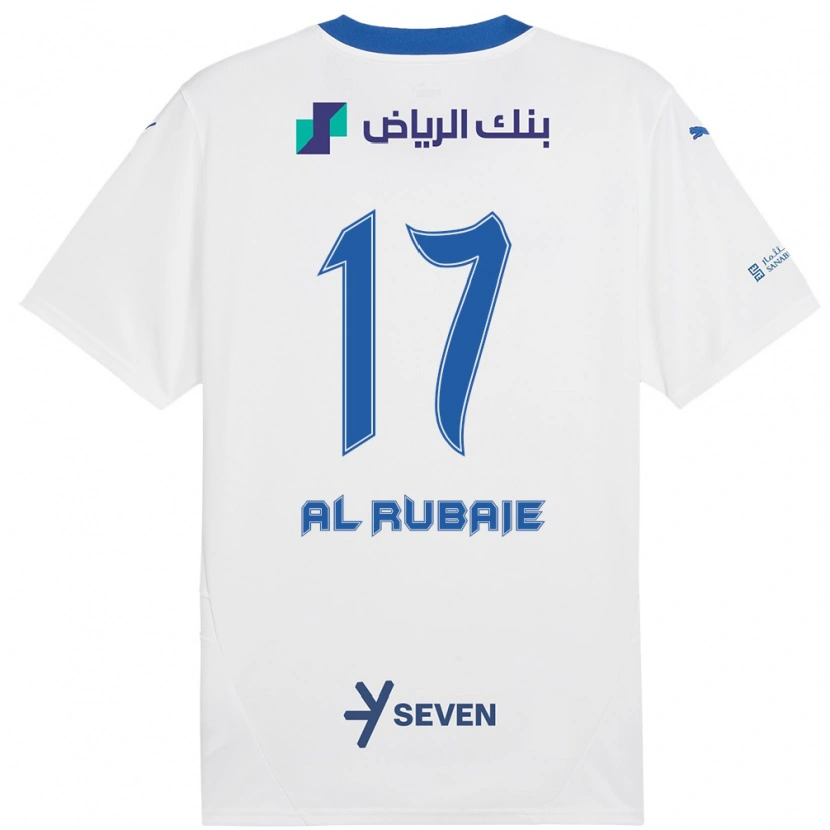 Danxen Donna Maglia Mohammed Al-Rubaie #17 Bianco Blu Kit Gara Away 2024/25 Maglietta