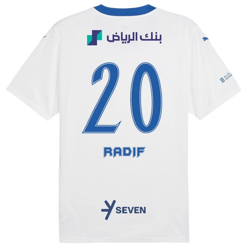 Danxen Donna Maglia Abdullah Radif #20 Bianco Blu Kit Gara Away 2024/25 Maglietta