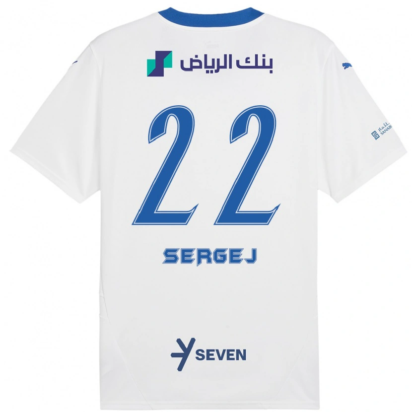 Danxen Donna Maglia Sergej Milinković-Savić #22 Bianco Blu Kit Gara Away 2024/25 Maglietta
