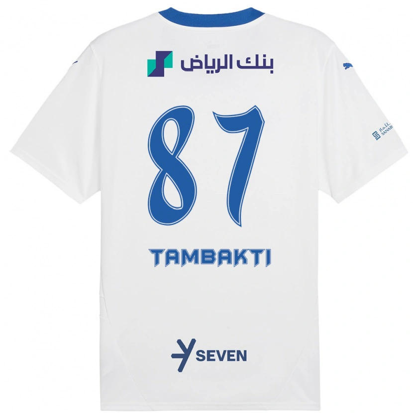 Danxen Donna Maglia Hassan Tambakti #87 Bianco Blu Kit Gara Away 2024/25 Maglietta