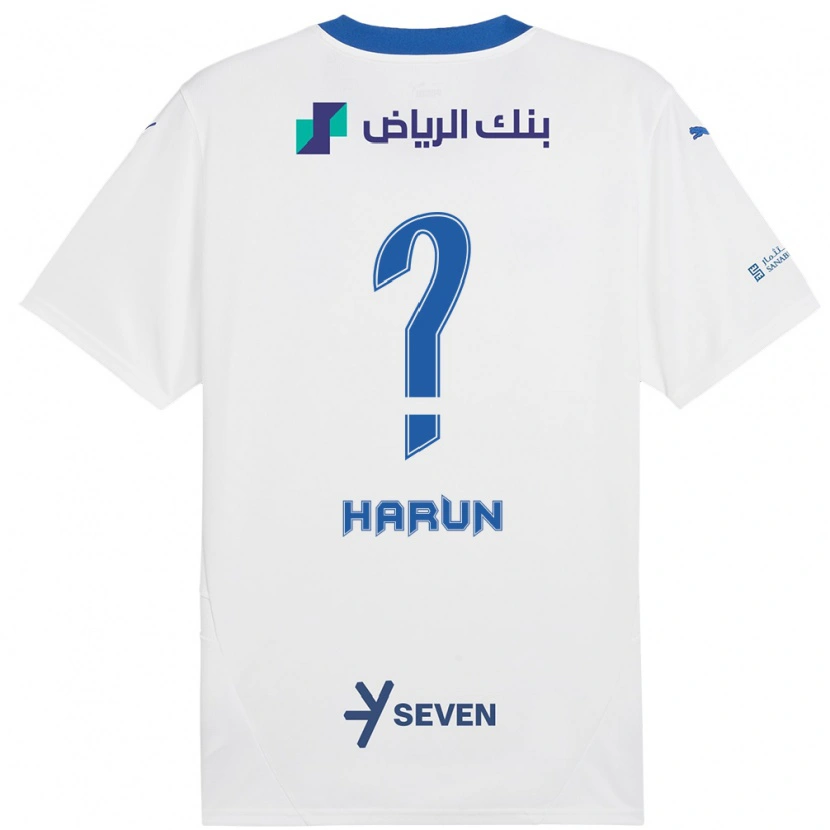 Danxen Donna Maglia Saud Harun #0 Bianco Blu Kit Gara Away 2024/25 Maglietta