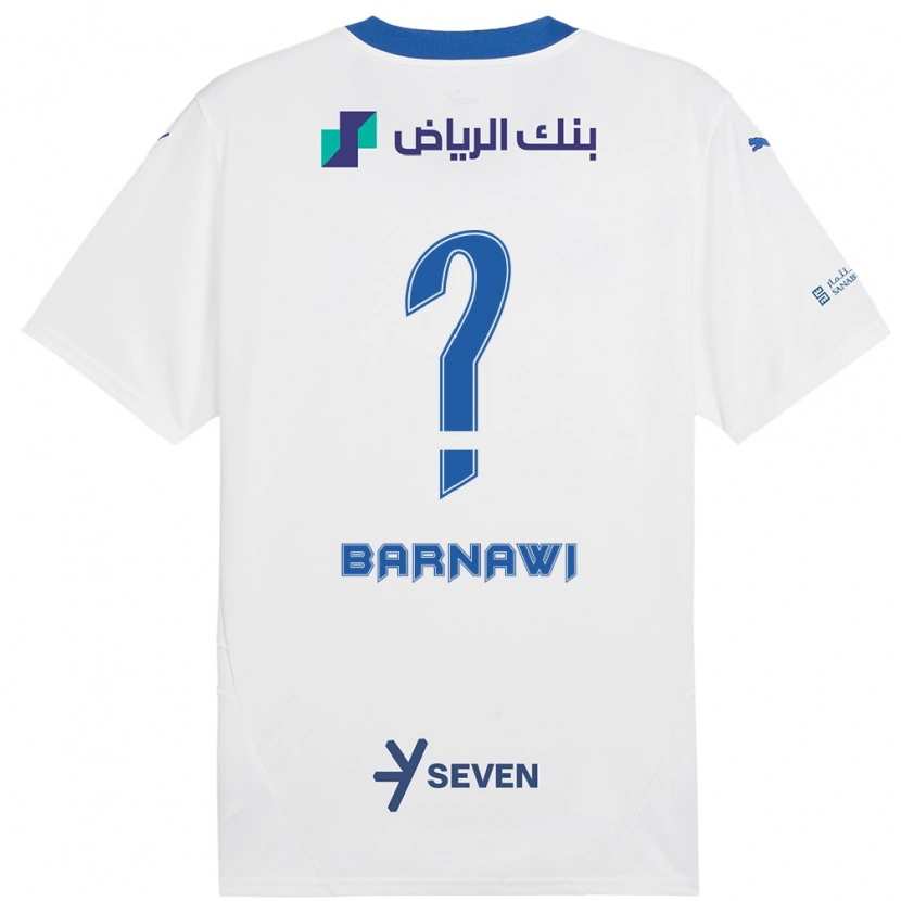 Danxen Donna Maglia Abdulsalam Barnawi #0 Bianco Blu Kit Gara Away 2024/25 Maglietta