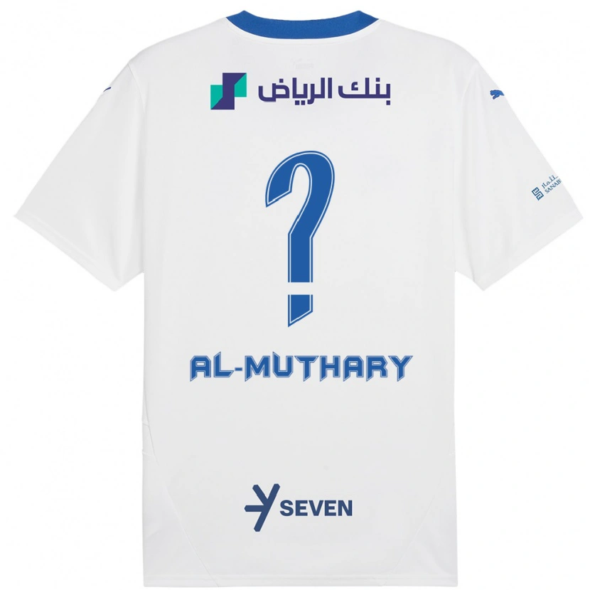 Danxen Donna Maglia Saad Al-Muthary #0 Bianco Blu Kit Gara Away 2024/25 Maglietta