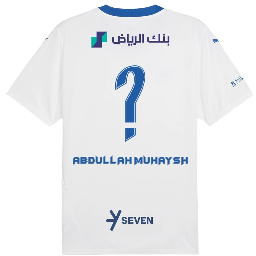 Danxen Donna Maglia Mohammed Abdullah Muhaysh #0 Bianco Blu Kit Gara Away 2024/25 Maglietta