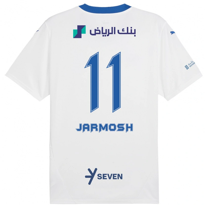 Danxen Donna Maglia Abdulaziz Jarmosh #11 Bianco Blu Kit Gara Away 2024/25 Maglietta