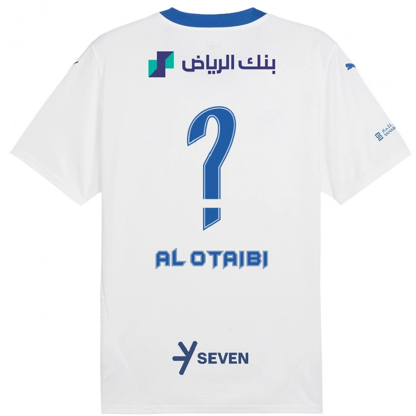 Danxen Donna Maglia Majd Al-Otaibi #0 Bianco Blu Kit Gara Away 2024/25 Maglietta
