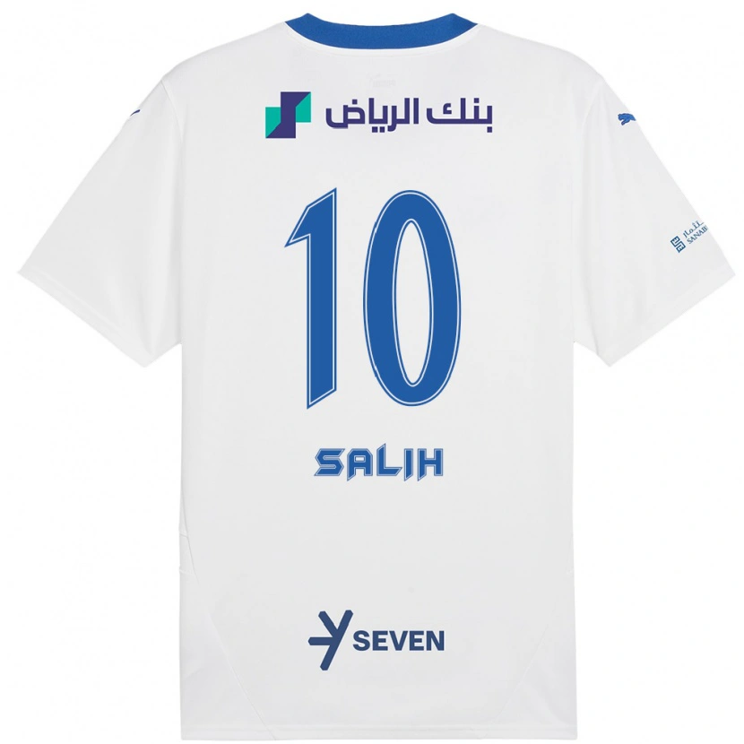 Danxen Donna Maglia Zakia Salih #10 Bianco Blu Kit Gara Away 2024/25 Maglietta