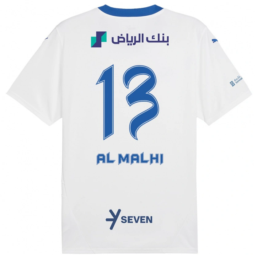 Danxen Donna Maglia Al Muhra Al-Malhi #13 Bianco Blu Kit Gara Away 2024/25 Maglietta