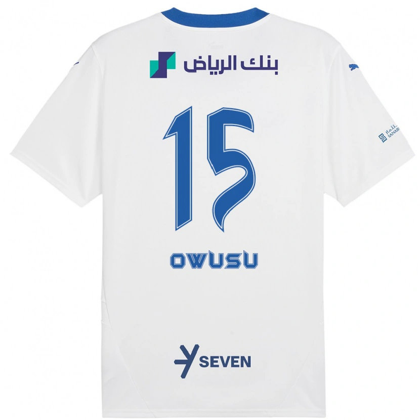 Danxen Donna Maglia Mavis Owusu #15 Bianco Blu Kit Gara Away 2024/25 Maglietta
