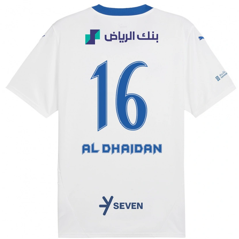 Danxen Donna Maglia Nadia Al-Dhaidan #16 Bianco Blu Kit Gara Away 2024/25 Maglietta
