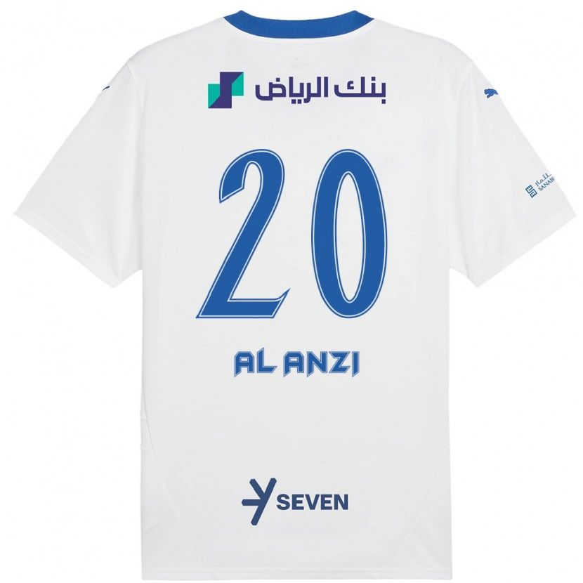 Danxen Donna Maglia Areej Al-Anzi #20 Bianco Blu Kit Gara Away 2024/25 Maglietta