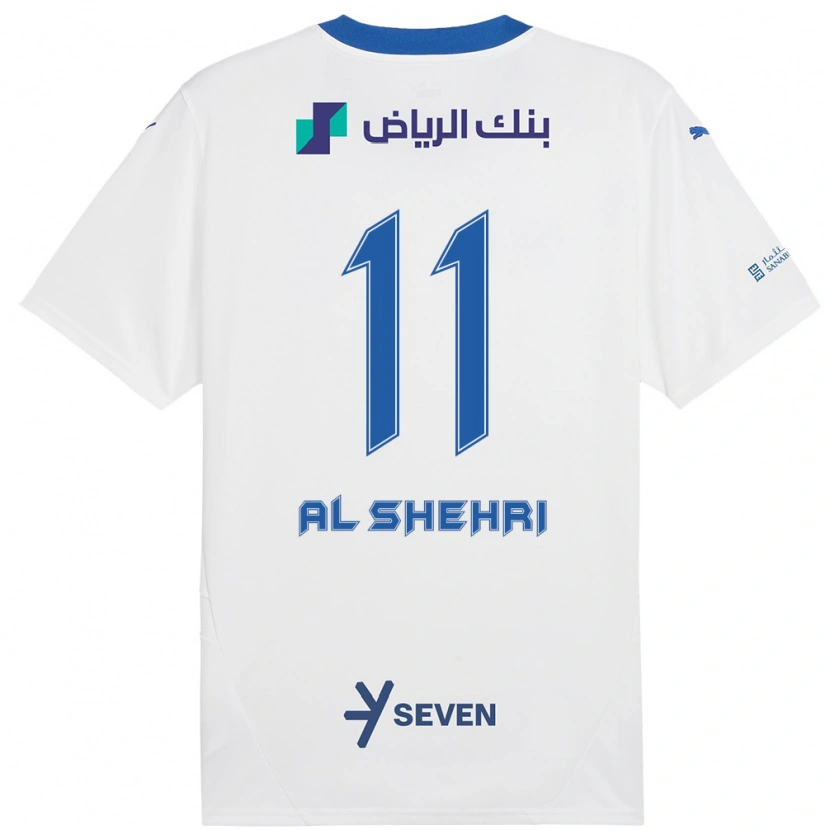 Danxen Donna Maglia Saleh Al-Shehri #11 Bianco Blu Kit Gara Away 2024/25 Maglietta