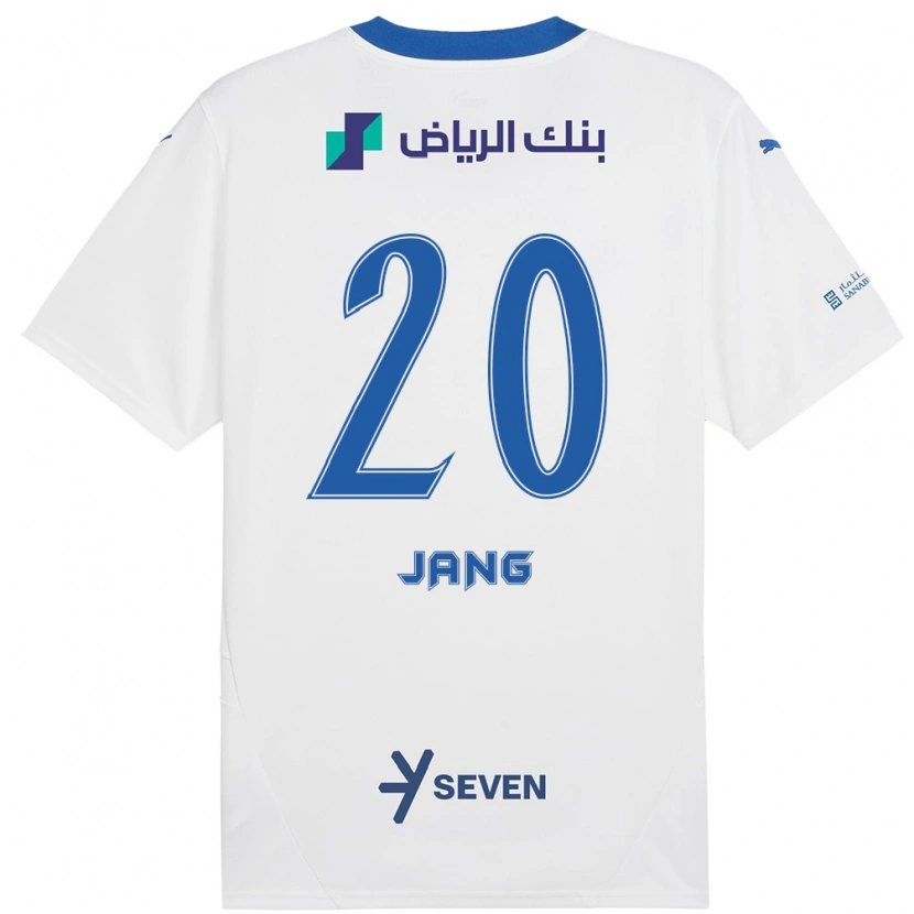 Danxen Donna Maglia Hyun-Soo Jang #20 Bianco Blu Kit Gara Away 2024/25 Maglietta