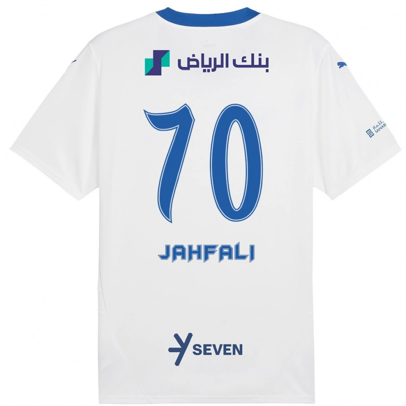 Danxen Donna Maglia Mohammed Jahfali #70 Bianco Blu Kit Gara Away 2024/25 Maglietta