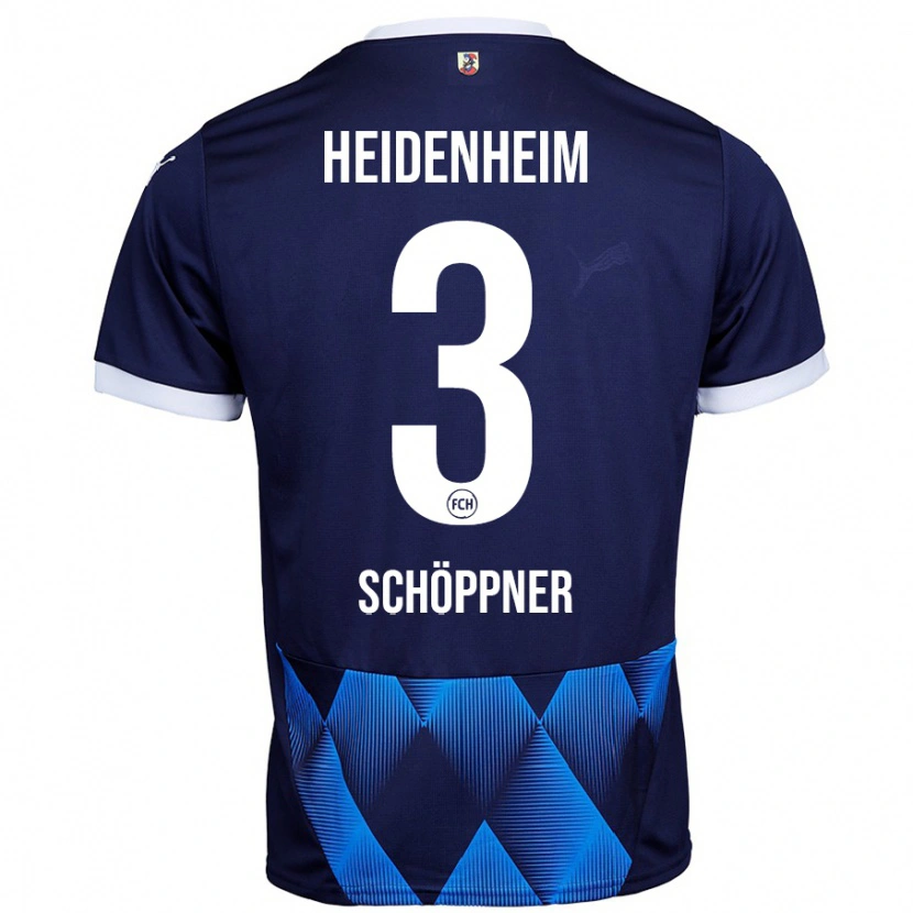 Danxen Donna Maglia Jan Schöppner #3 Blu Navy Scuro Kit Gara Away 2024/25 Maglietta