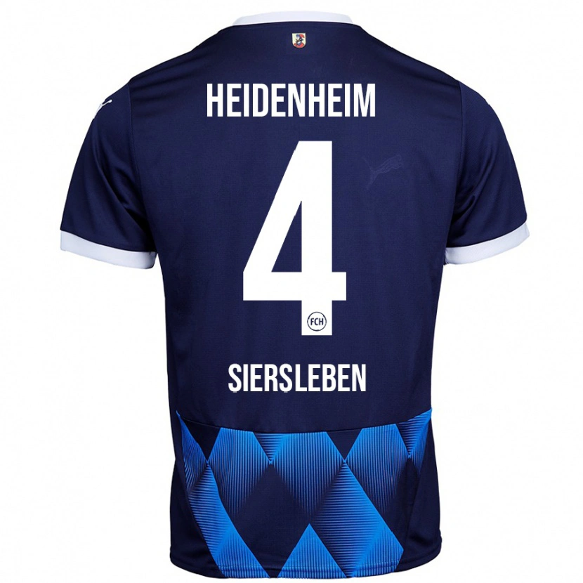 Danxen Donna Maglia Tim Siersleben #4 Blu Navy Scuro Kit Gara Away 2024/25 Maglietta
