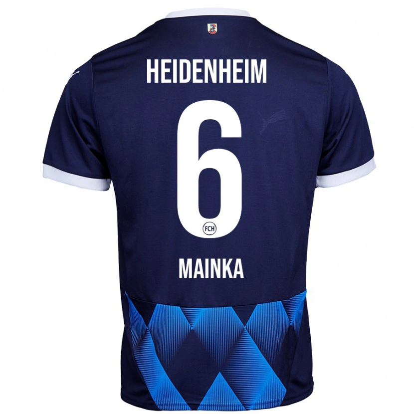 Danxen Donna Maglia Patrick Mainka #6 Blu Navy Scuro Kit Gara Away 2024/25 Maglietta