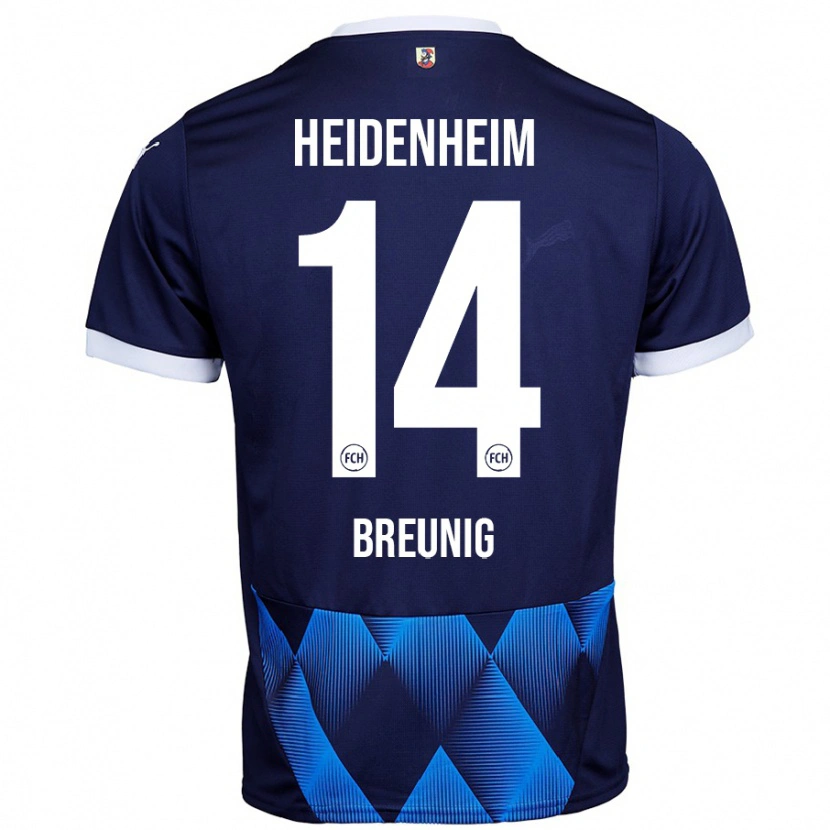 Danxen Donna Maglia Maximilian Breunig #14 Blu Navy Scuro Kit Gara Away 2024/25 Maglietta