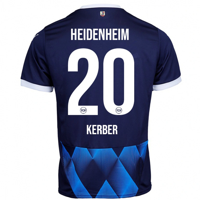 Danxen Donna Maglia Luca Kerber #20 Blu Navy Scuro Kit Gara Away 2024/25 Maglietta