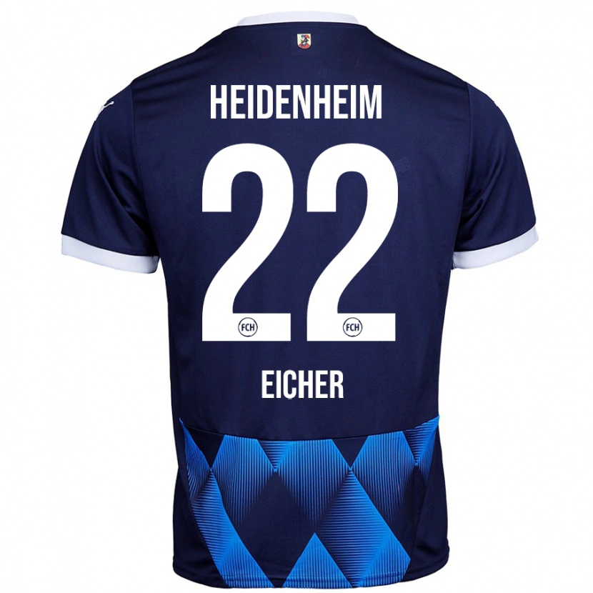 Danxen Donna Maglia Vitus Eicher #22 Blu Navy Scuro Kit Gara Away 2024/25 Maglietta