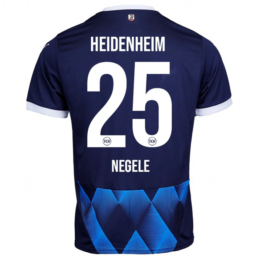Danxen Donna Maglia Christopher Negele #25 Blu Navy Scuro Kit Gara Away 2024/25 Maglietta