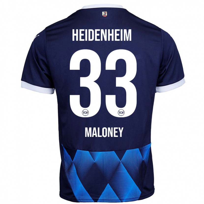 Danxen Donna Maglia Lennard Maloney #33 Blu Navy Scuro Kit Gara Away 2024/25 Maglietta