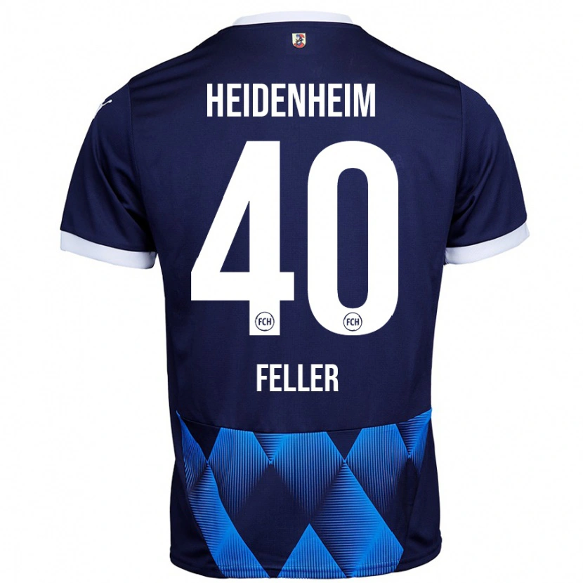 Danxen Donna Maglia Frank Feller #40 Blu Navy Scuro Kit Gara Away 2024/25 Maglietta