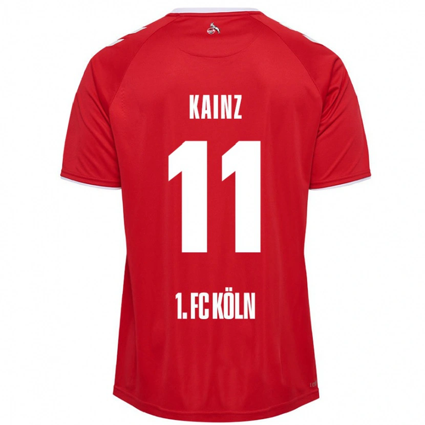 Danxen Donna Maglia Florian Kainz #11 Rosso Bianco Kit Gara Away 2024/25 Maglietta