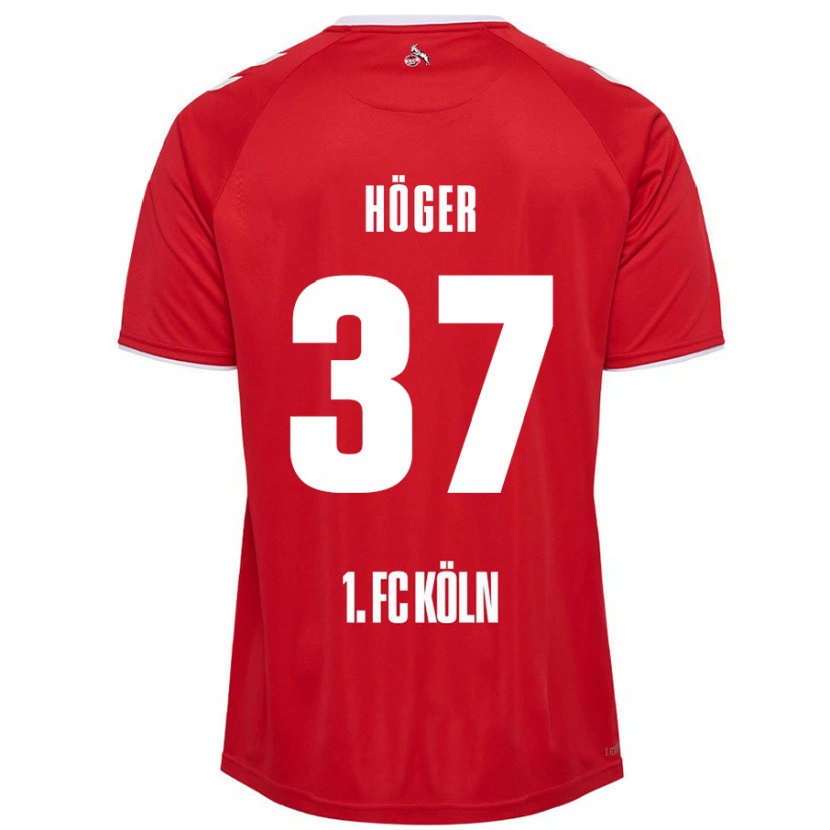Danxen Donna Maglia Marco Höger #37 Rosso Bianco Kit Gara Away 2024/25 Maglietta
