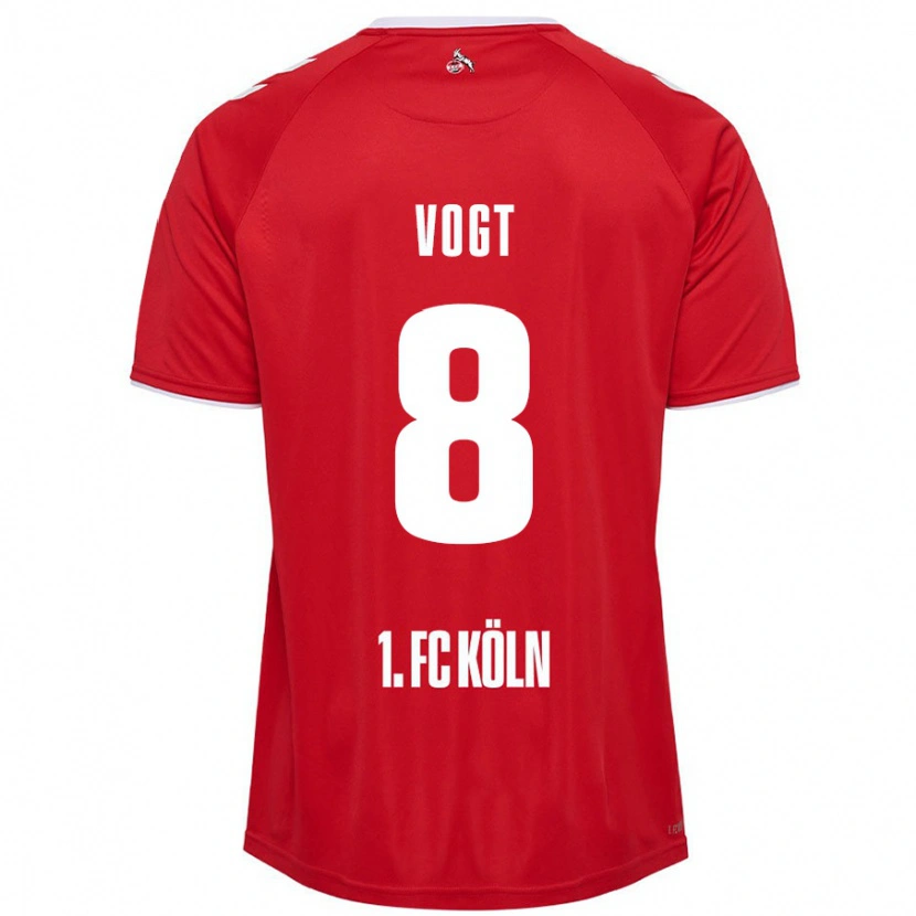 Danxen Donna Maglia Laura Vogt #8 Rosso Bianco Kit Gara Away 2024/25 Maglietta