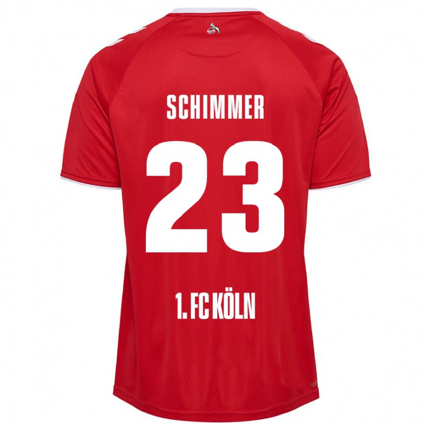 Danxen Donna Maglia Marleen Schimmer #23 Rosso Bianco Kit Gara Away 2024/25 Maglietta