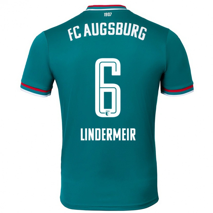 Danxen Donna Maglia Dominik Lindermeir #6 Verde Scuro Kit Gara Away 2024/25 Maglietta