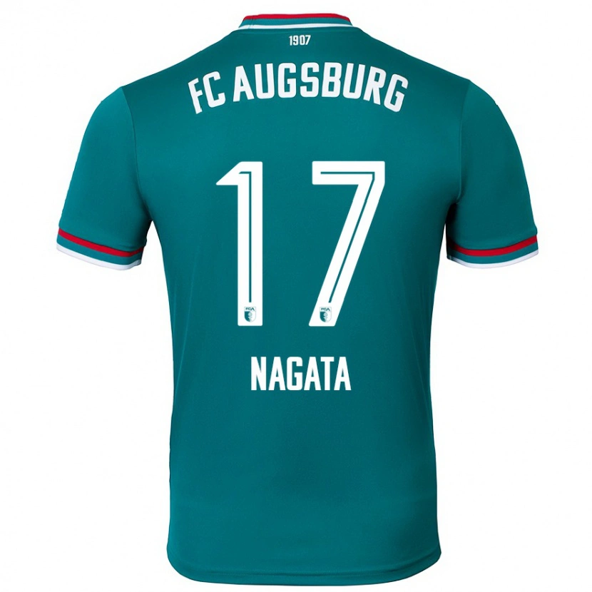 Danxen Donna Maglia Ryoji Nagata #17 Verde Scuro Kit Gara Away 2024/25 Maglietta