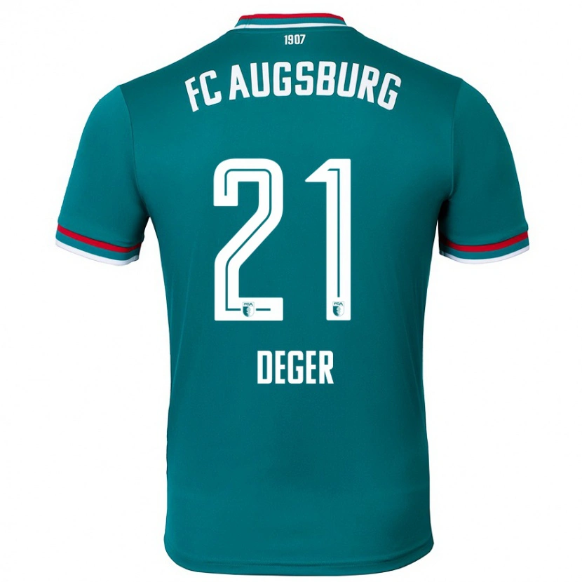 Danxen Donna Maglia David Deger #21 Verde Scuro Kit Gara Away 2024/25 Maglietta